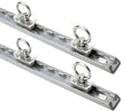 Kit 2 Rails D'arrimage Aluminium 30 Cm - Avec 4 Ferrures Et 4 Embouts, Anodisé Noir, Pour Remorque/camping-car - 8